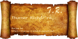 Thurner Richárd névjegykártya